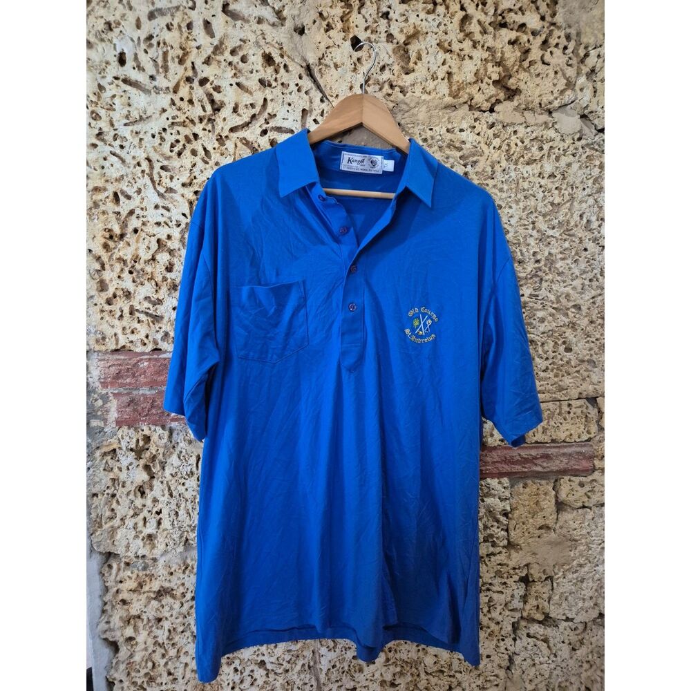 Kangol Golf St Andrews Men's XL Blue Polo Shirt Woollen Mill Embroidered